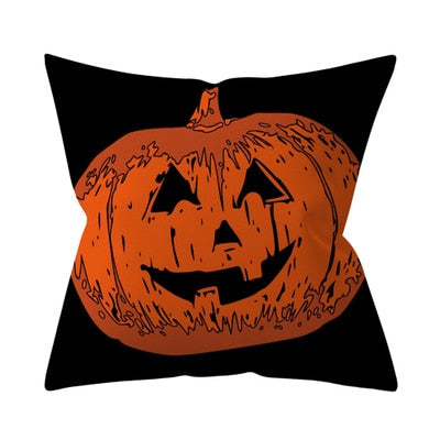 Trick or Treat & Pompoen Kussenhoes / Voor Kussen Maat: 45*45cm