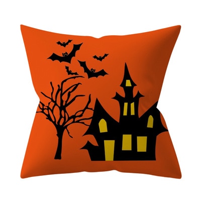 Trick or Treat & Pompoen Kussenhoes / Voor Kussen Maat: 45*45cm